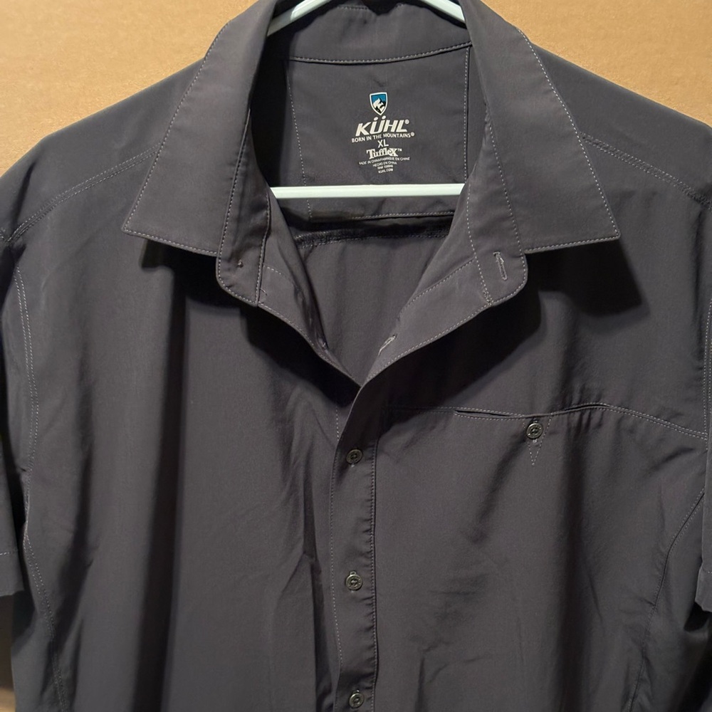 Kuhl Men's Renegade short sleeve button-up gray with Tufflex Size XL